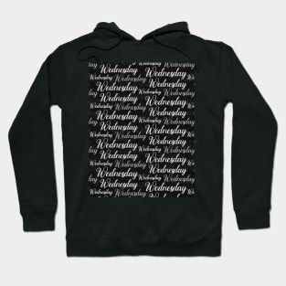 Wednesday typography pattern design Hoodie